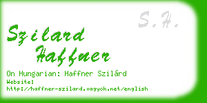szilard haffner business card